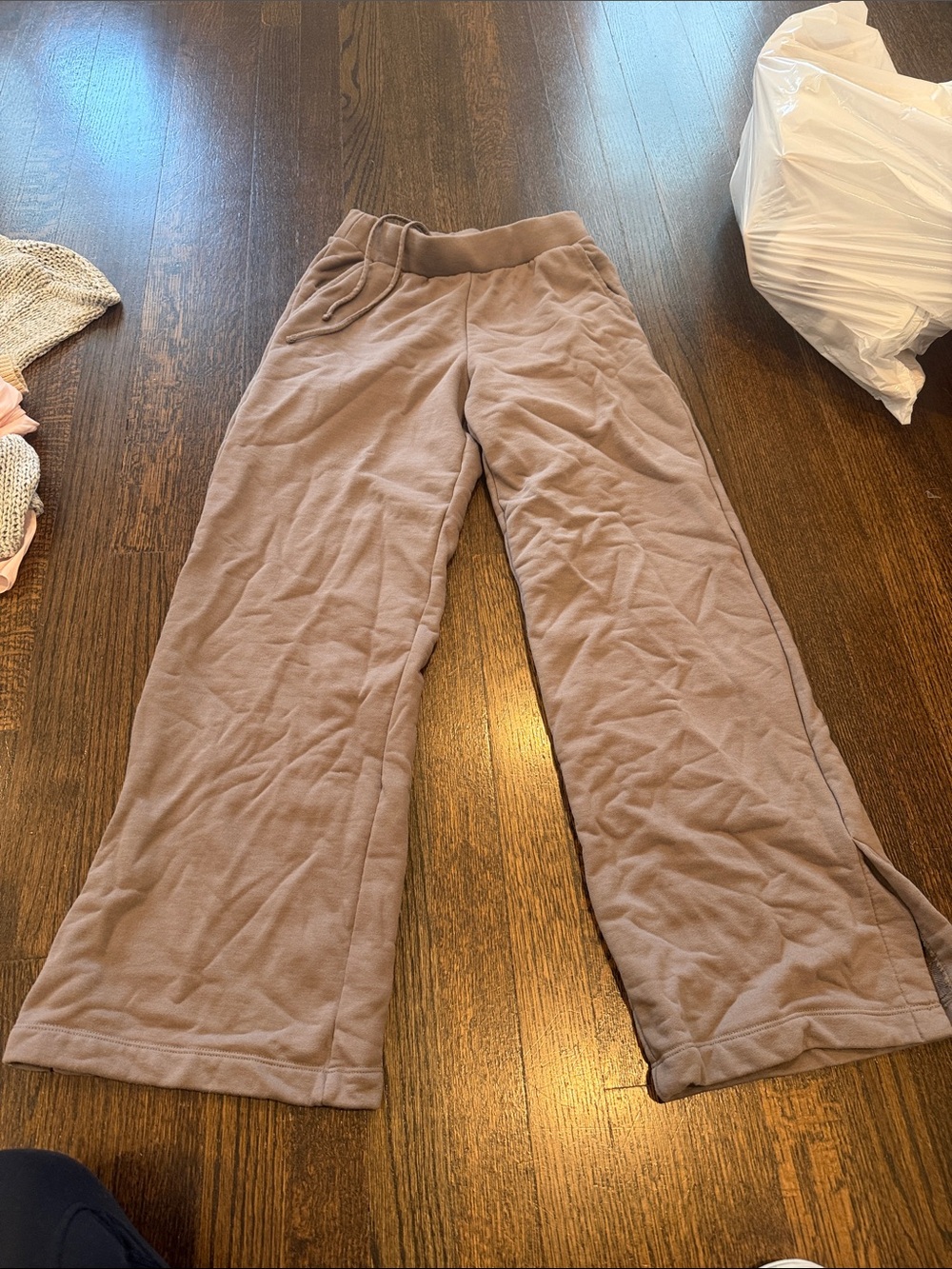 a new day women’s Wide-Leg Sweatpants - Taupe Brown